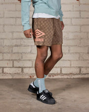 PLEASURES X UMBRO Classic shorts brown