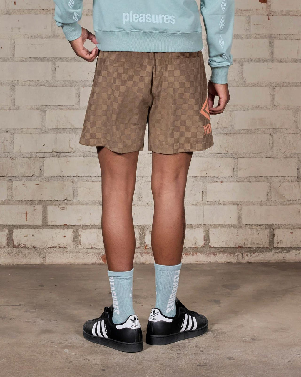 PLEASURES X UMBRO Classic shorts brown