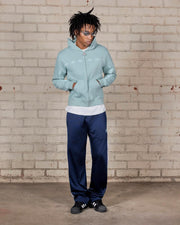PLEASURES X UMBRO Diamonds zip fitted hoodie sage