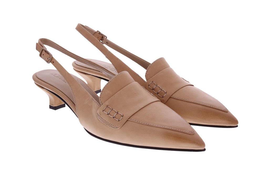 POMME D'OR Slingback pumps soft mocha brown