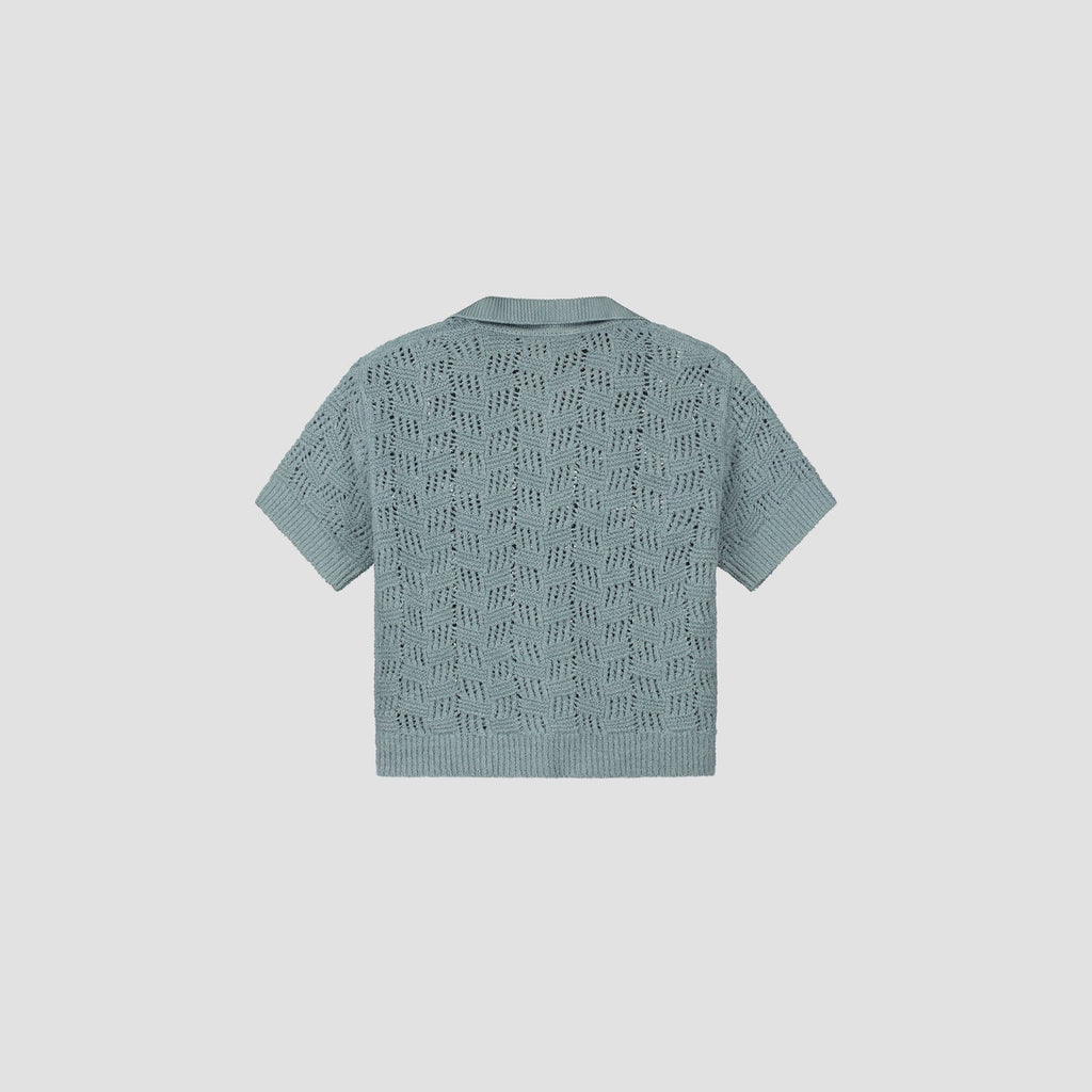 WMN CHECK KNITTED POLO