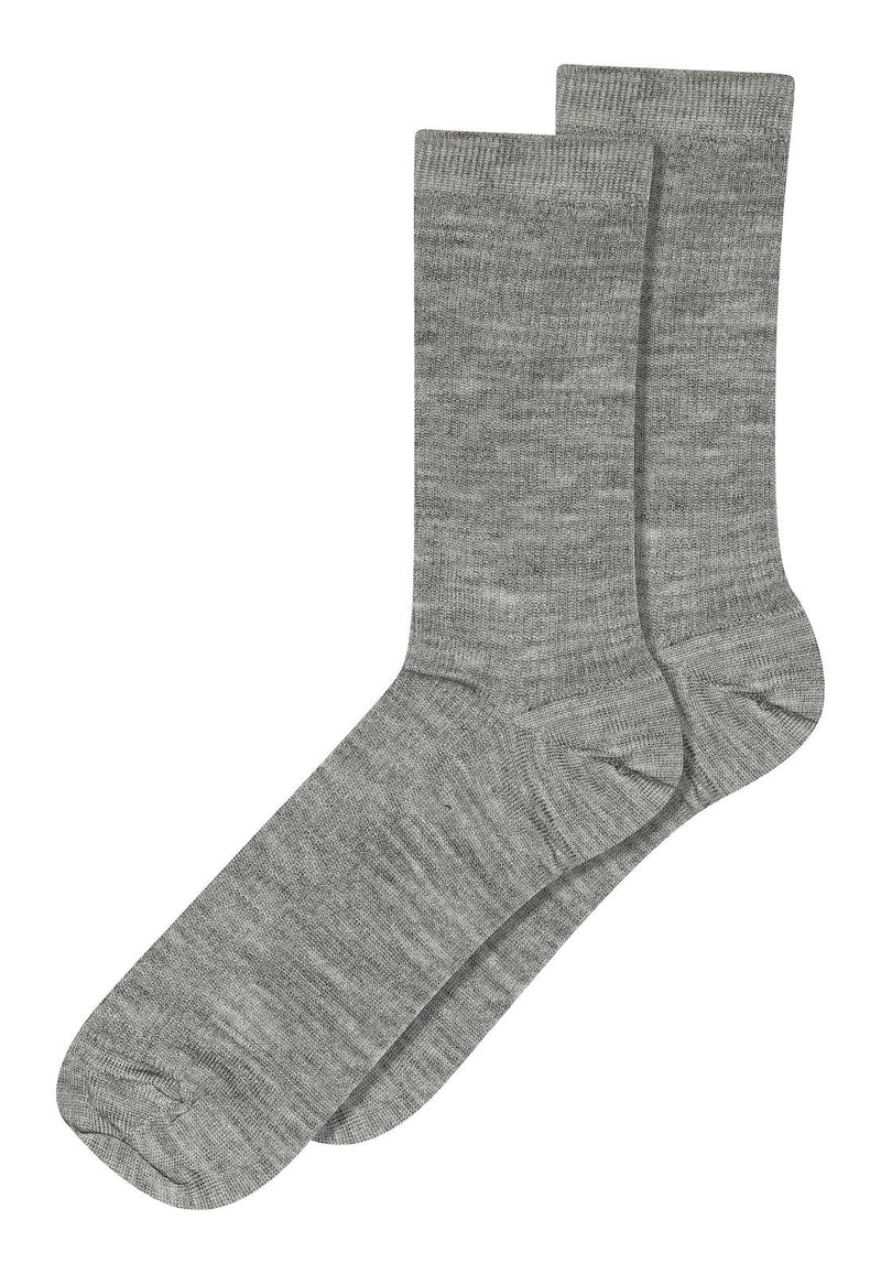 FINE WOOL RIB SOCKS