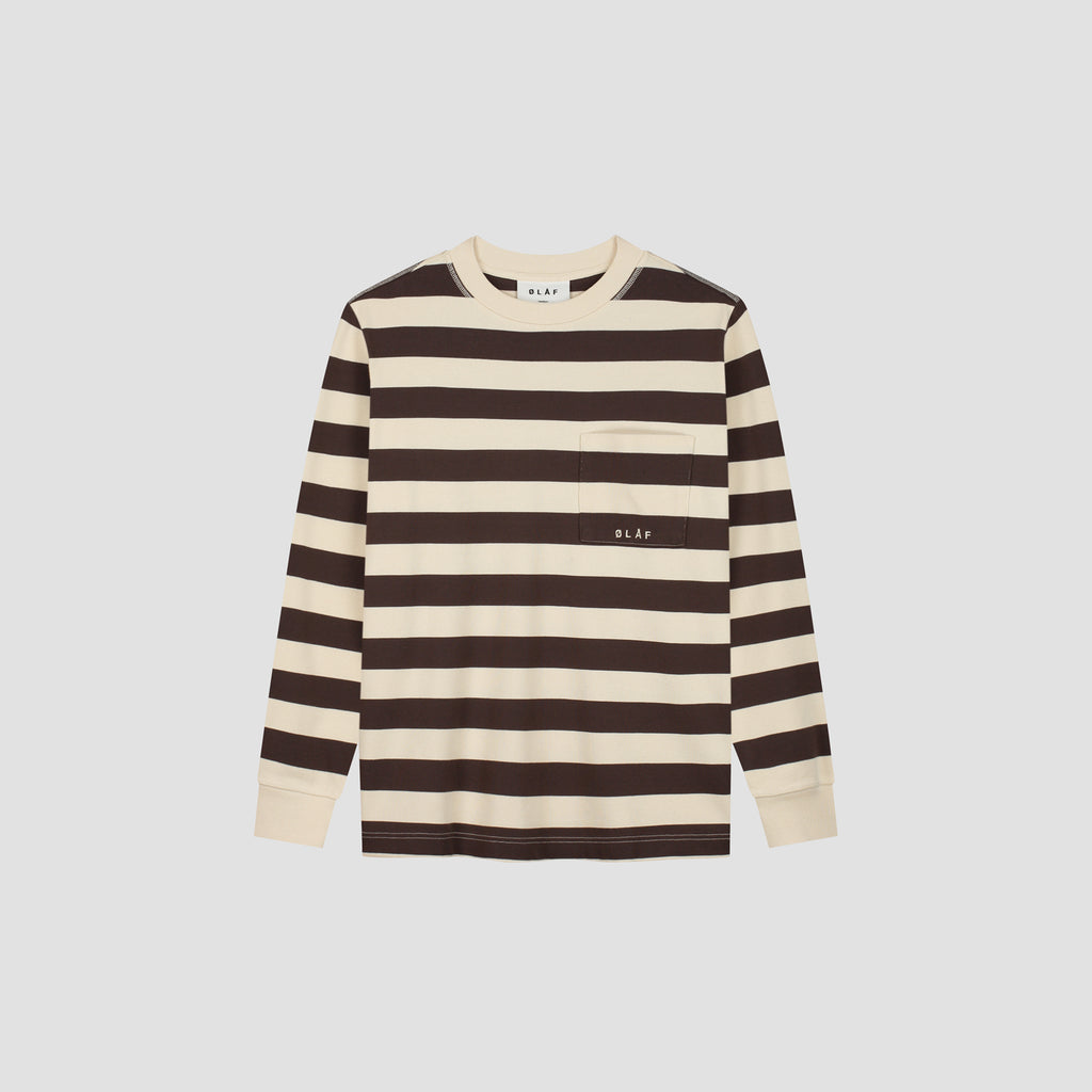 STRIPED RIB CREWNECK