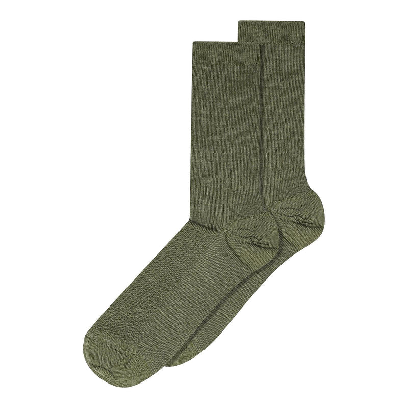 FINE WOOL RIB SOCKS