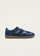 TB.490 RIFE GRAIN COBALT LEATHER SNEAKERS