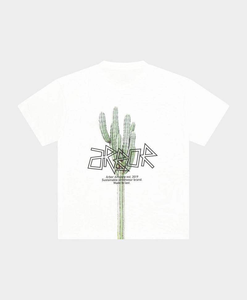 PIXLE CACTUS WHITE T-SHIRT