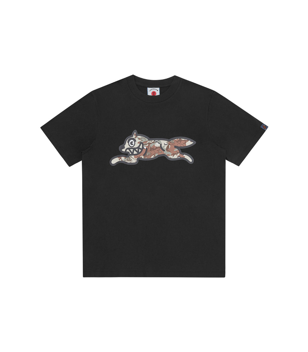 CHOC CHIP CAMO RUNNING DOG T-SHIRT