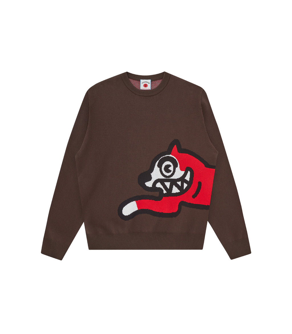 RUNNING DOG KNITTED CREWNECK