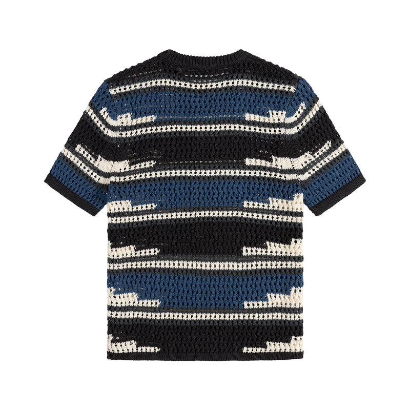 KENTE STRIPE KNIT SHIRT