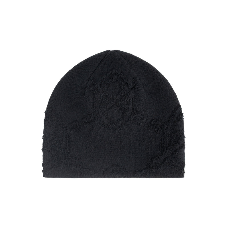 TEXTURED SHIELD SKULL CAP BEANIE