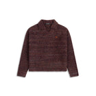 TEXTURED V NECK KNIT SWEATER