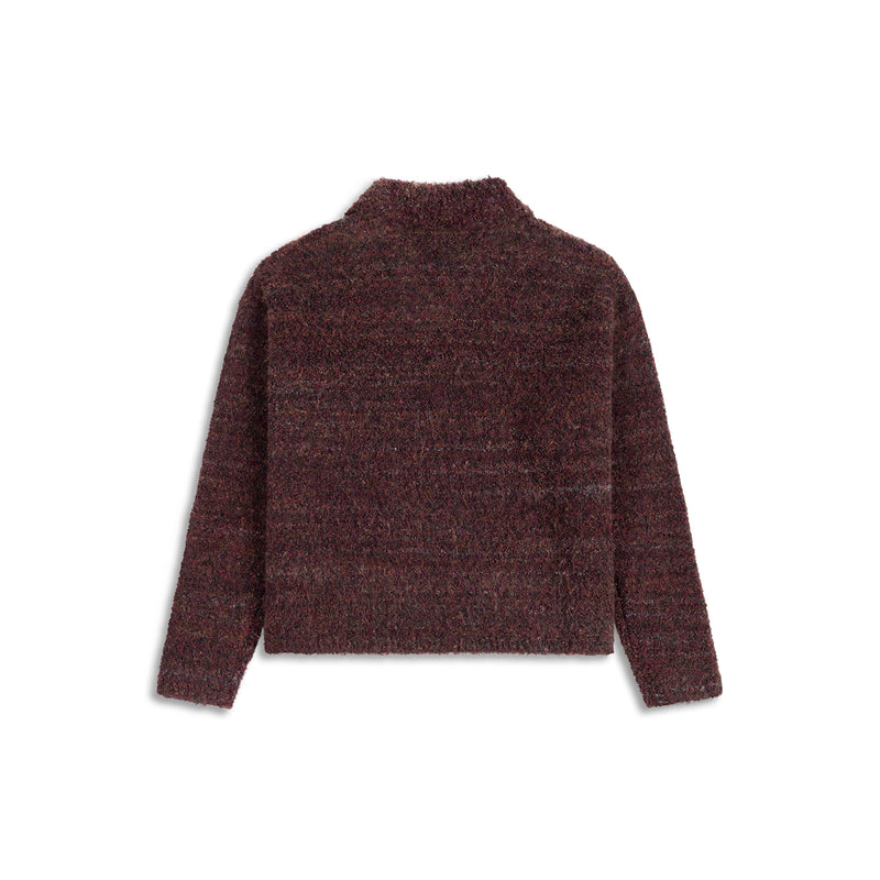 TEXTURED V NECK KNIT SWEATER
