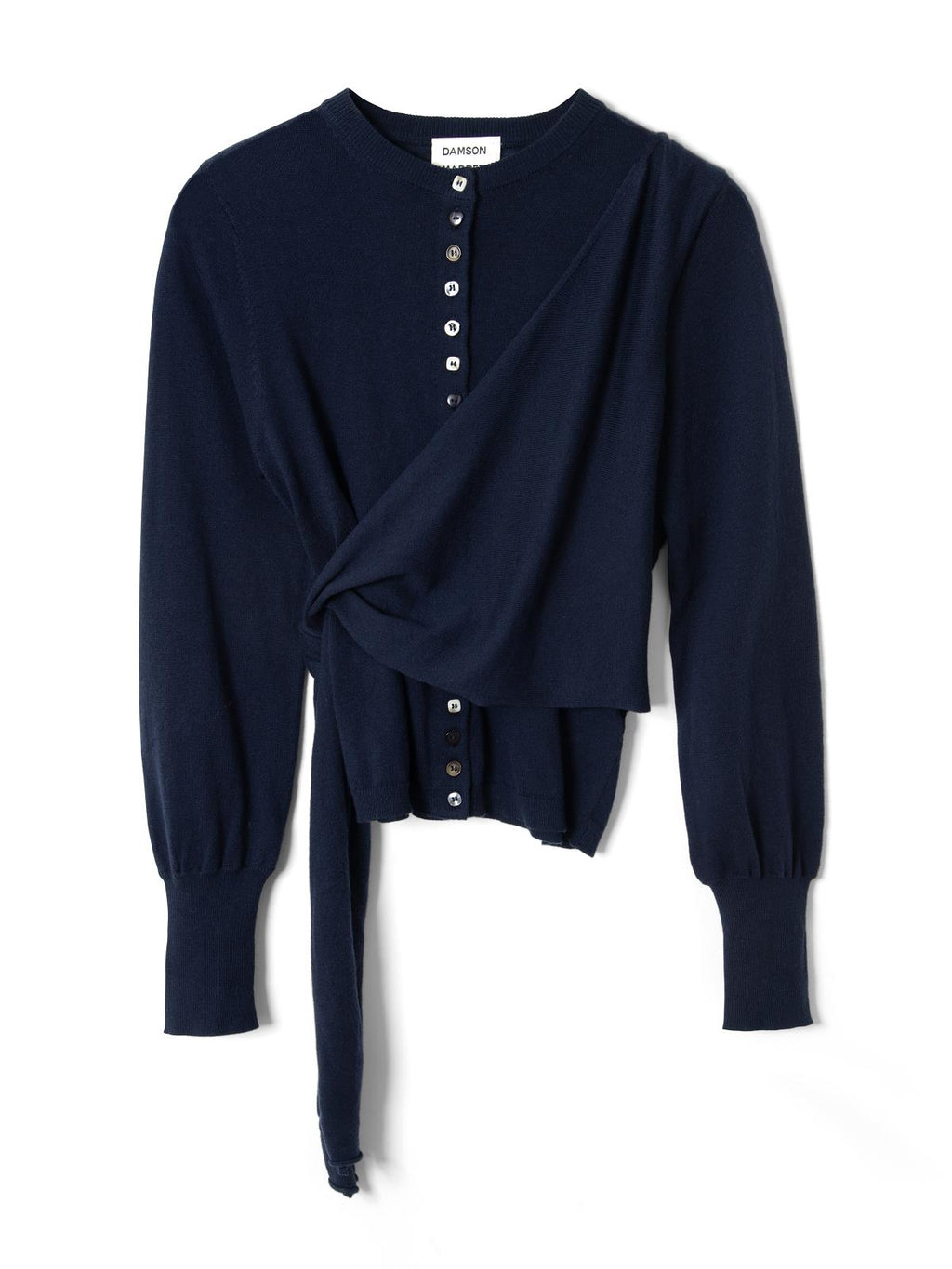 VENNA WRAP MERINO WOOL CARDIGAN