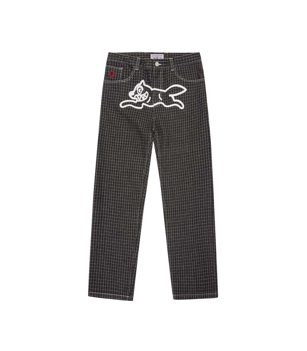 RIPSTOP RUNNING DOG DOUBLE SCOOP DENIM PANTS