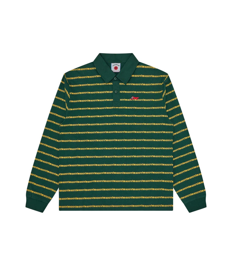 RUNNING DOG STRIPED RUGBY SHIRT