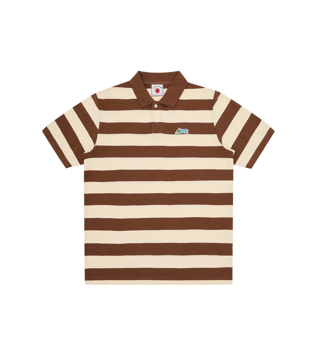 RUNNING DOG STRIPED POLO SHIRT