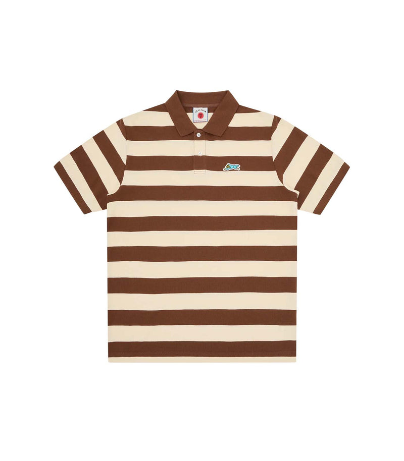 RUNNING DOG STRIPED POLO SHIRT
