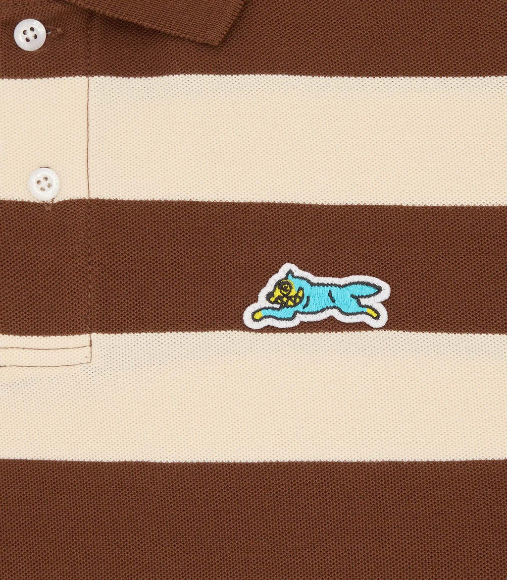 RUNNING DOG STRIPED POLO SHIRT