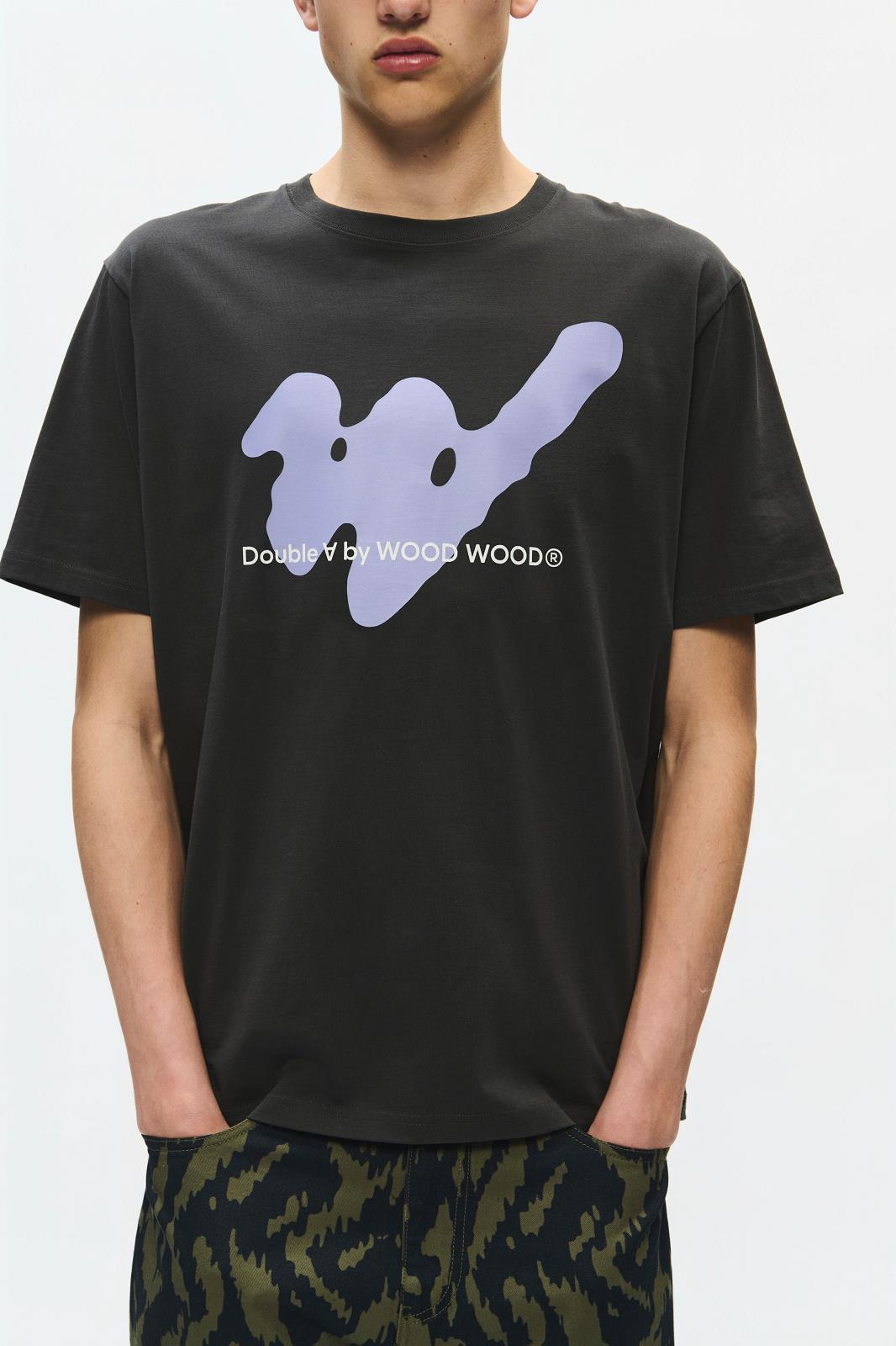 WOOD WOOD Ace ghost tee pirate black - Shop online at Monar