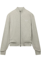 EMBLEM ZIP UP SWEATER
