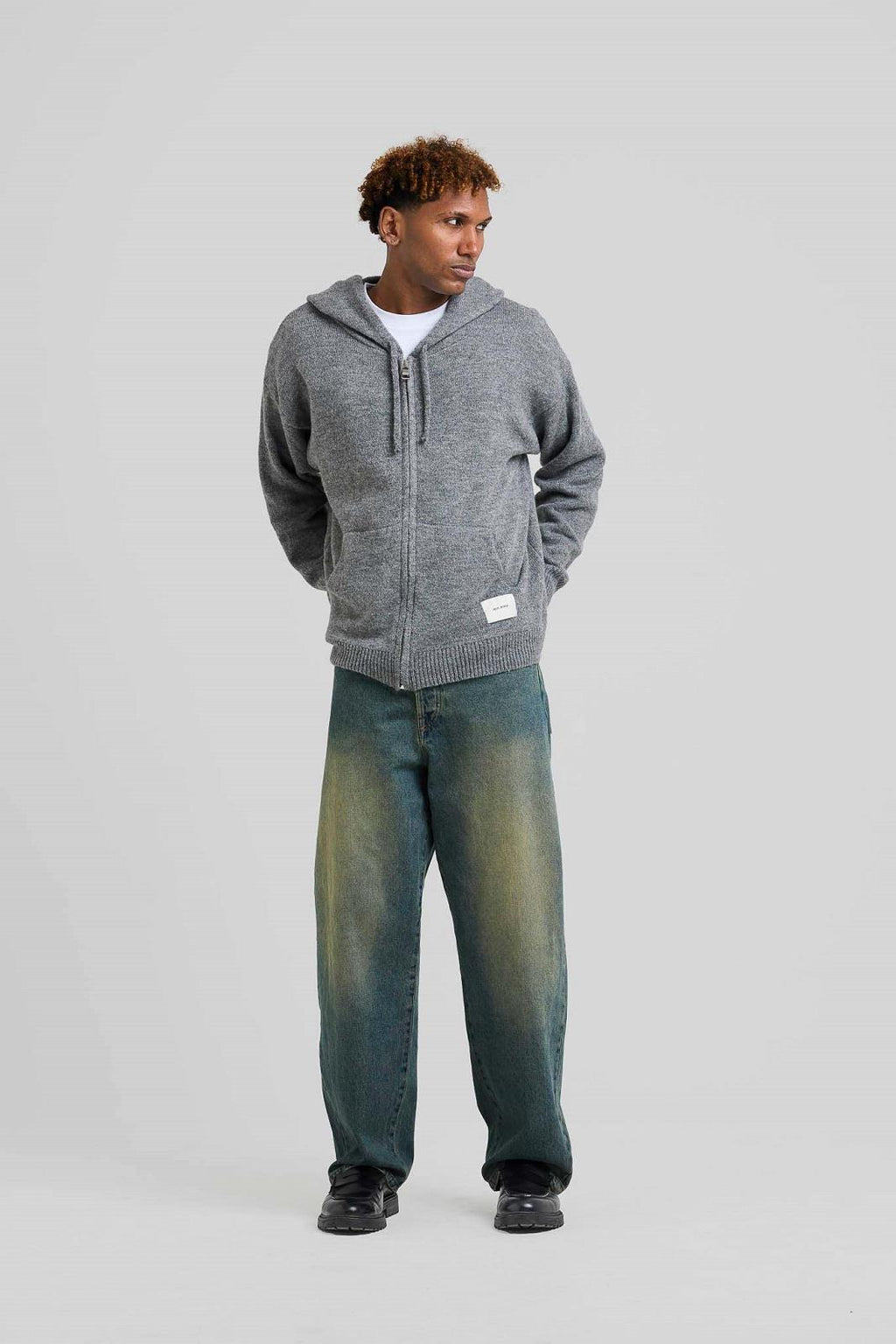 ALPACA KNITTED HOODIE