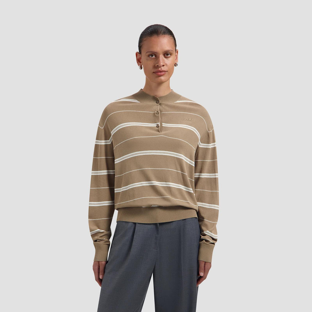 STRIPED KNITTED POLO