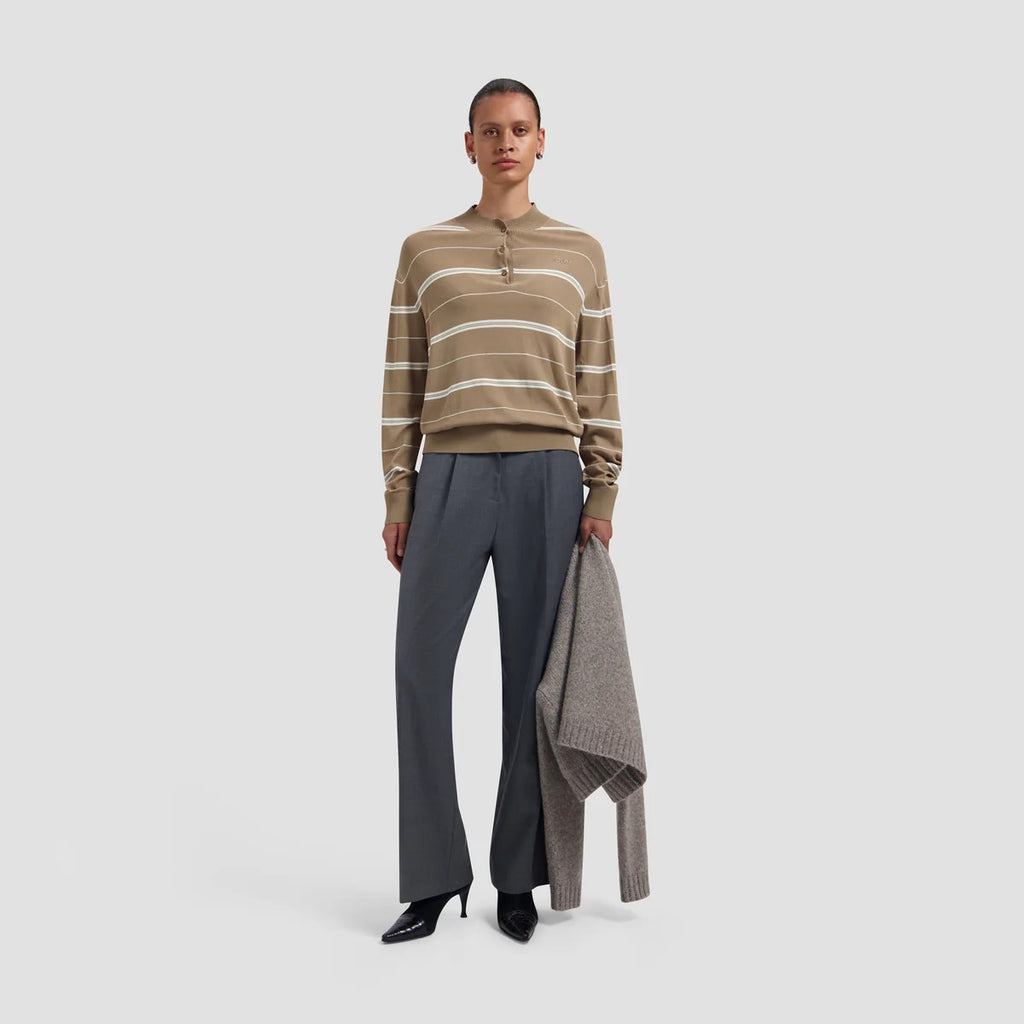 STRIPED KNITTED POLO