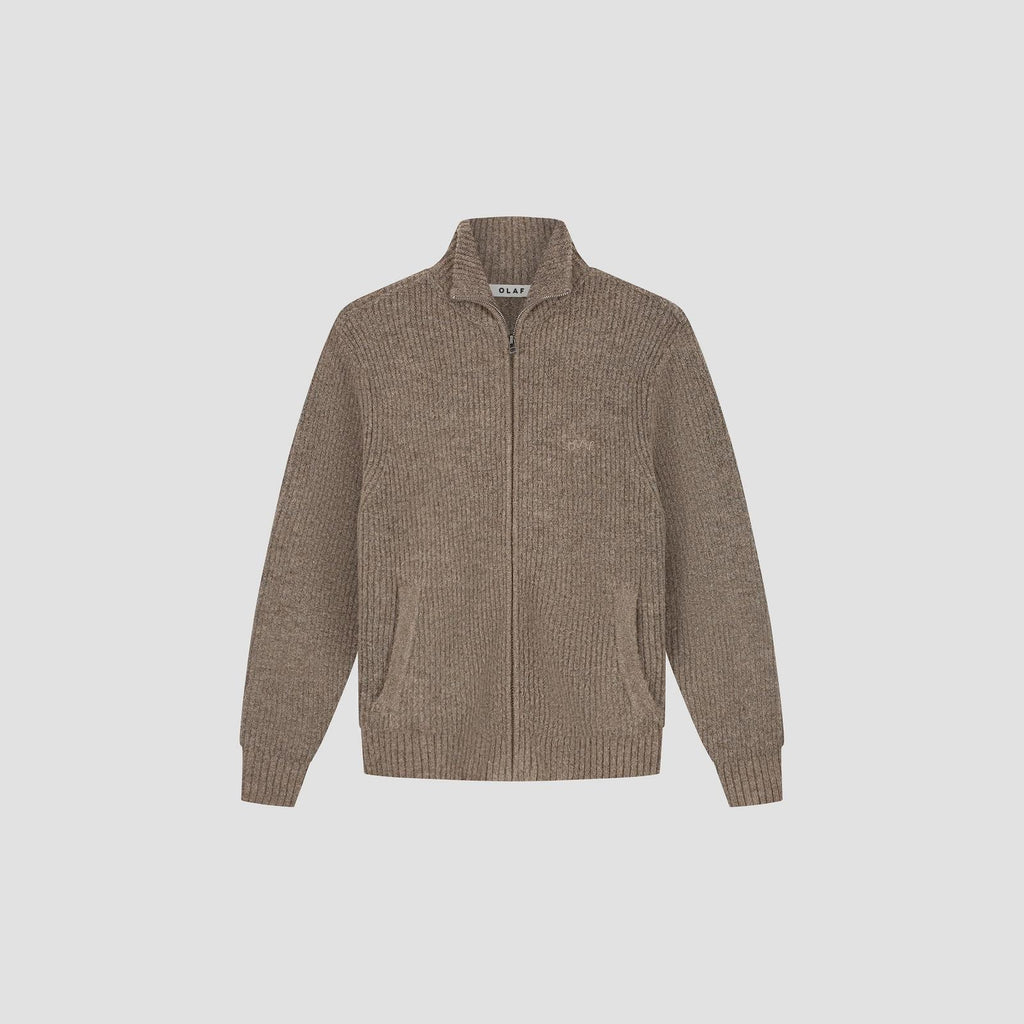 SIGNATURE ZIP KNITTED MOCKNECK