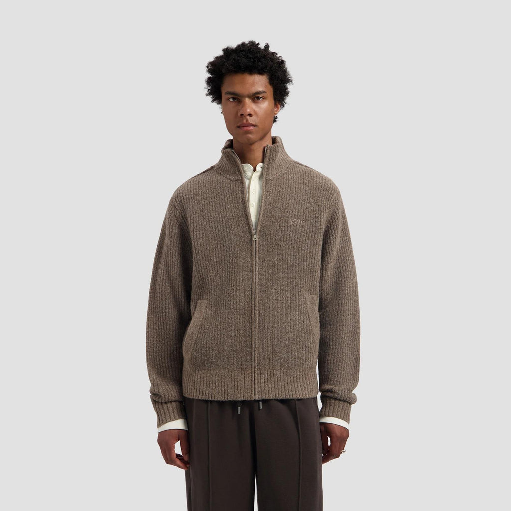 SIGNATURE ZIP KNITTED MOCKNECK