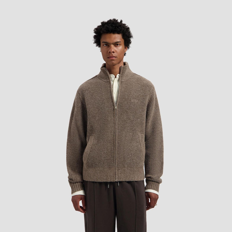 SIGNATURE ZIP KNITTED MOCKNECK
