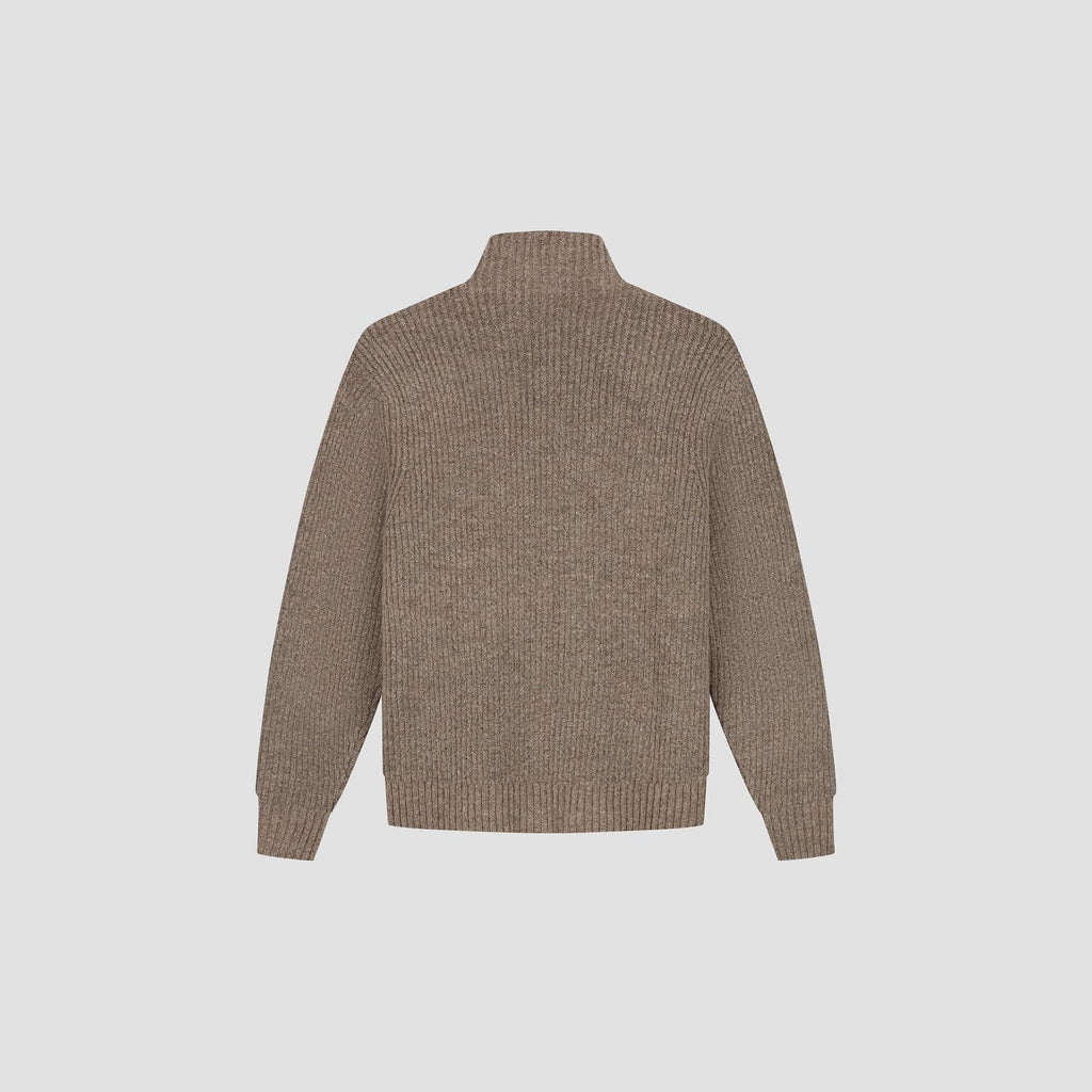 SIGNATURE ZIP KNITTED MOCKNECK