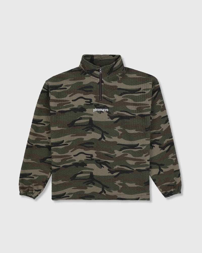 TEXTURED CAMO QUARTER ZIP
