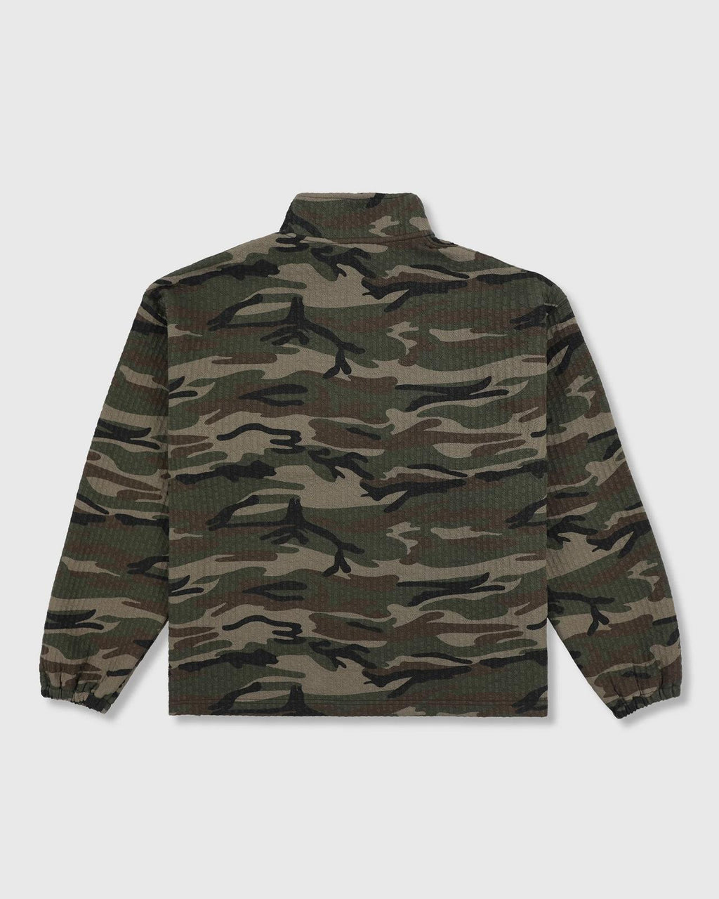 TEXTURED CAMO QUARTER ZIP