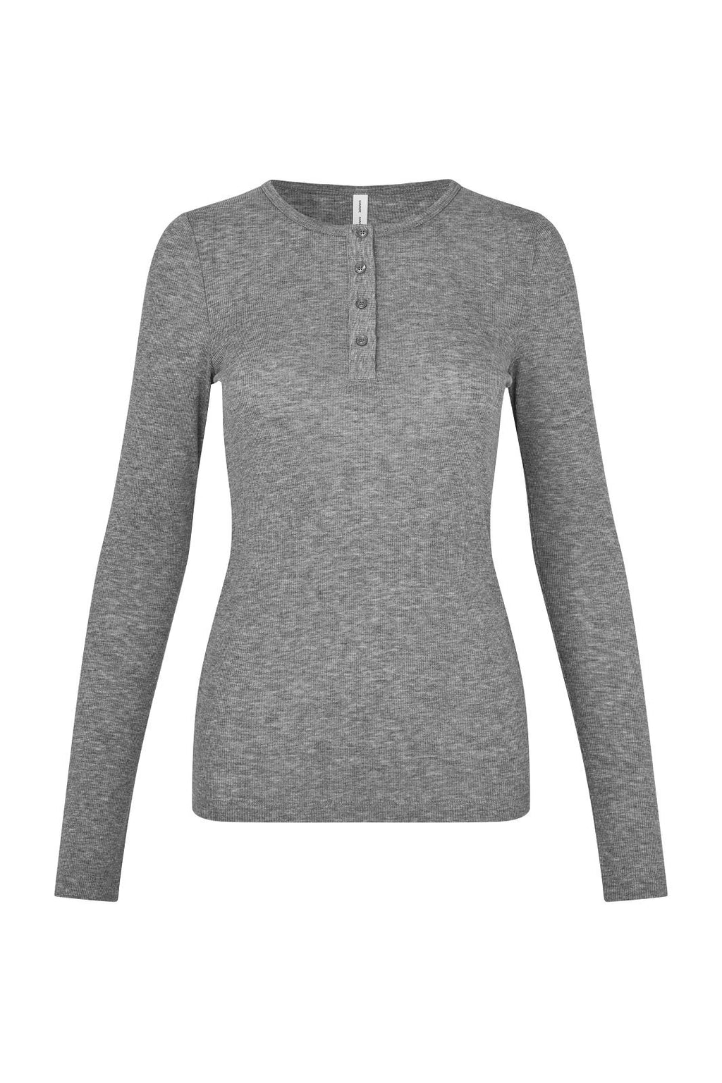 SAMSOE SAMSOE Sadodo LS top mid grey melange