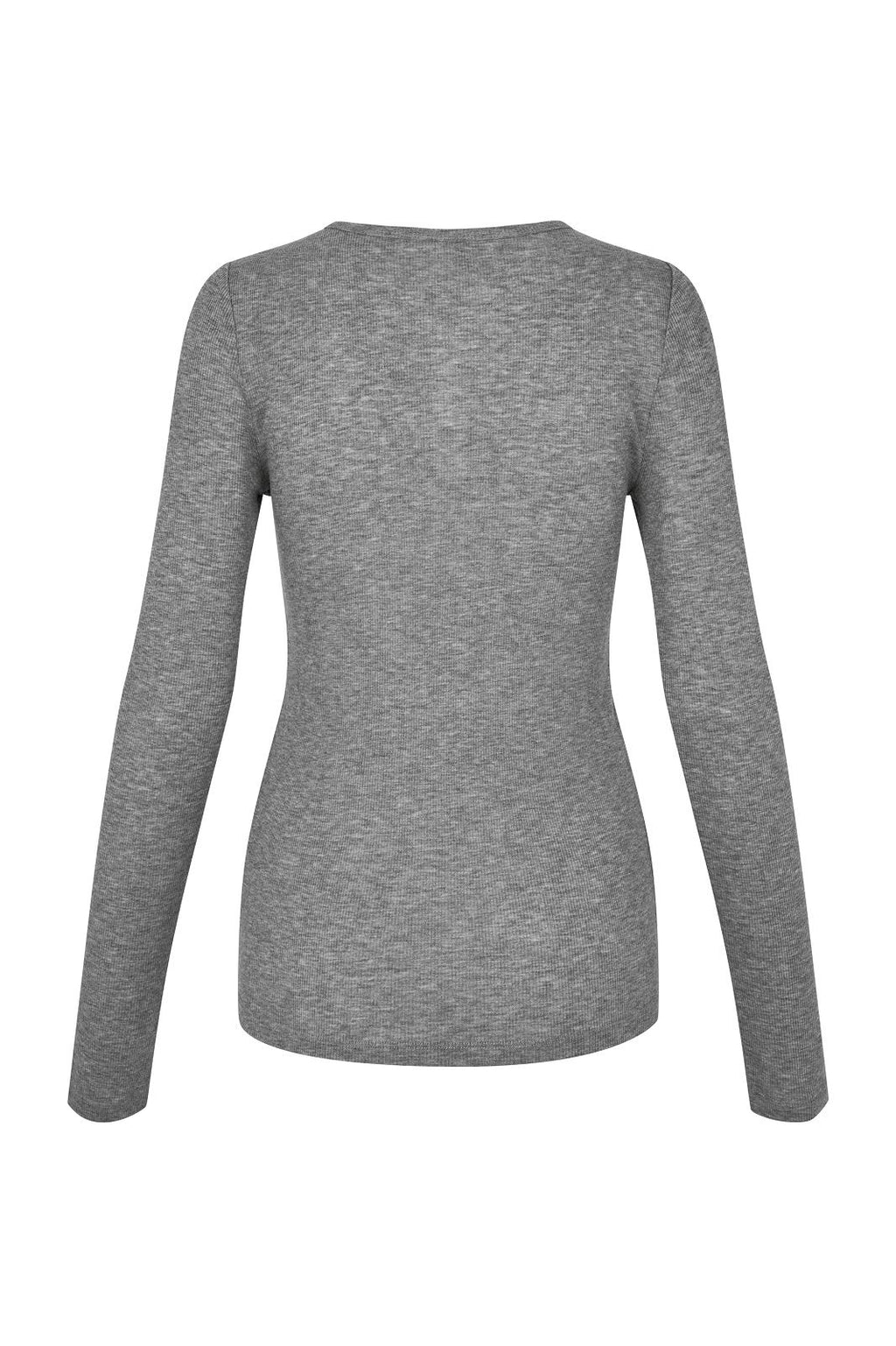 SAMSOE SAMSOE Sadodo LS top mid grey melange
