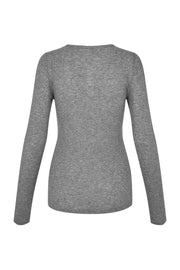 SAMSOE SAMSOE Sadodo LS top mid grey melange