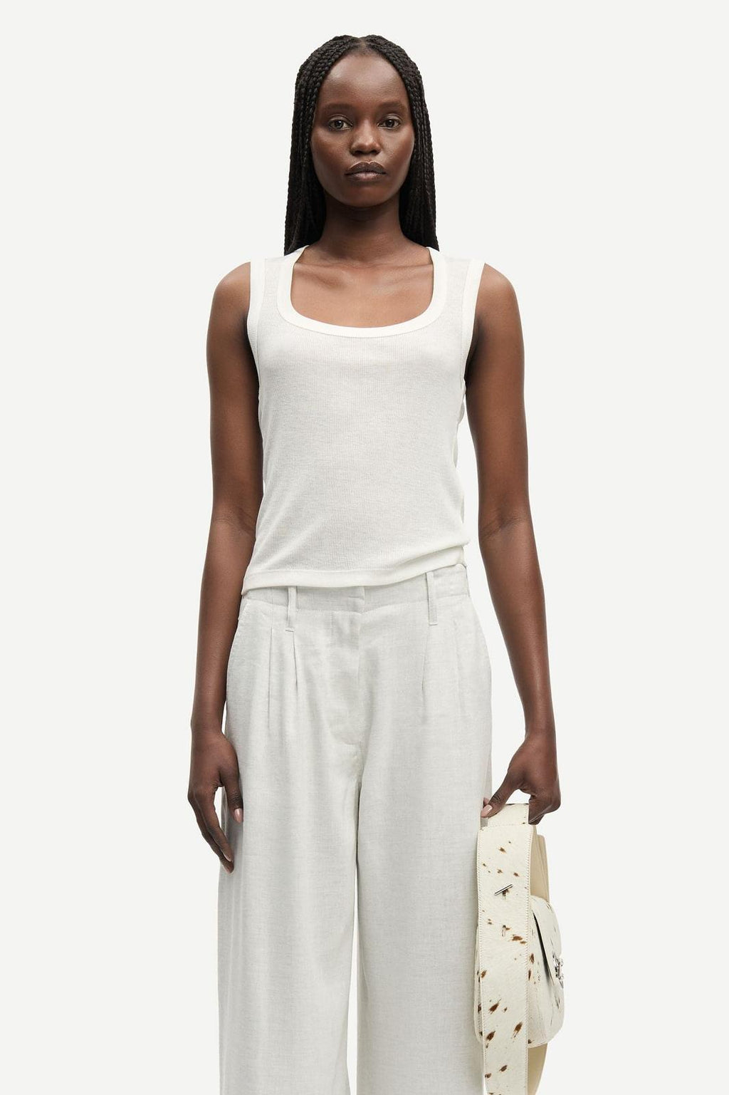 SAMSOE SAMSOE Sadou tank top egret white