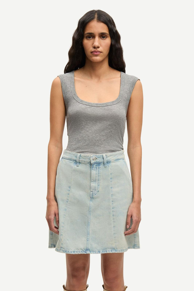 SAMSOE SAMSOE Sadou tank top mid grey melange