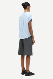 SAMSOE SAMSOE Saharper pleat shorts ombre blue