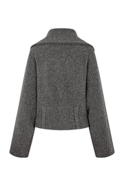 SAMSOE SAMSOE Samirra zip cardigan dark grey melange