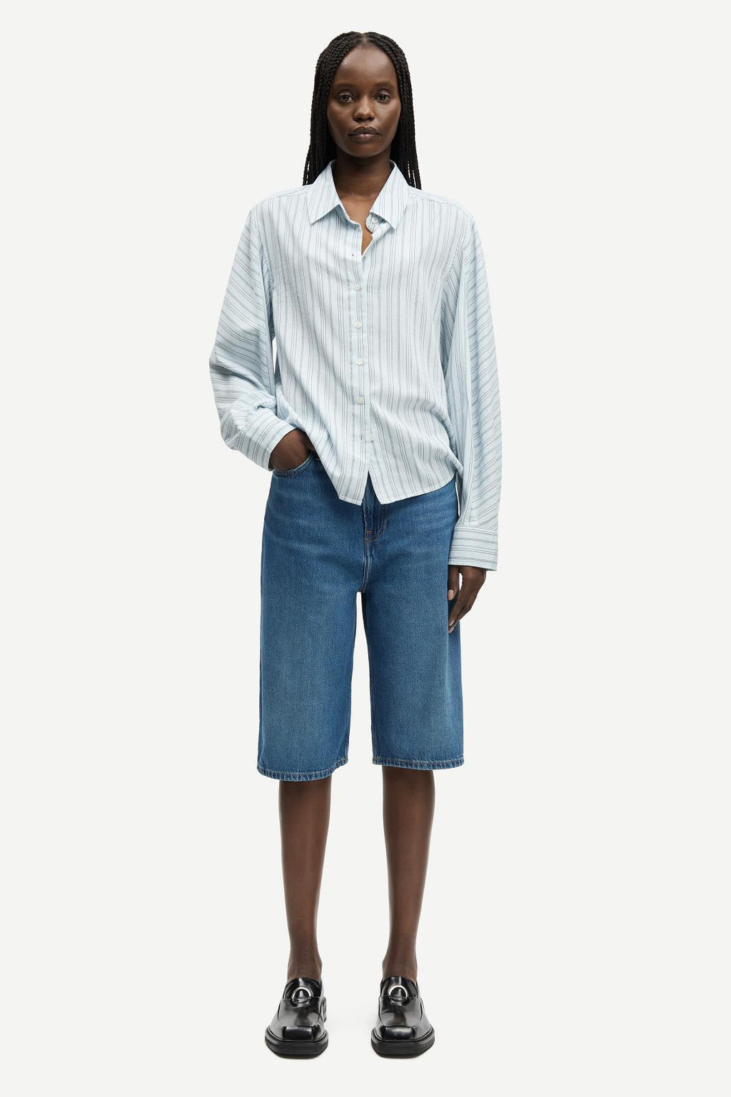 SAMSOE SAMSOE Sarebecca shorts fluid denim blue