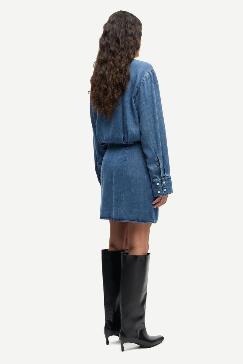 samsoe denim dress Buy SAMSOE SAMSOE Denim Shirt Dress - Blue At 34% Off