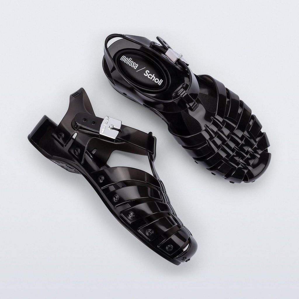 SCHOLL X MELISSA Possession pescura heel sandals black