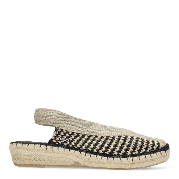 SHABBIES Palma sling espadrilles black beige - Shop at Monar Antwerp