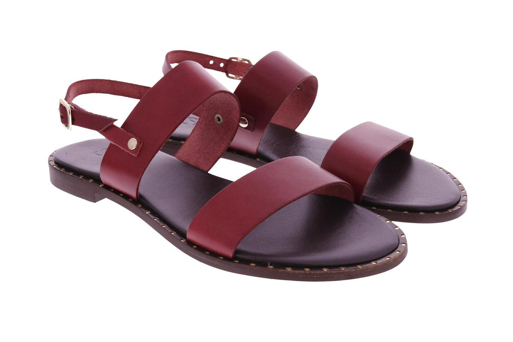 SLAYE Dahlia sandals dark red