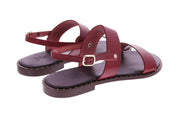 SLAYE Dahlia sandals dark red