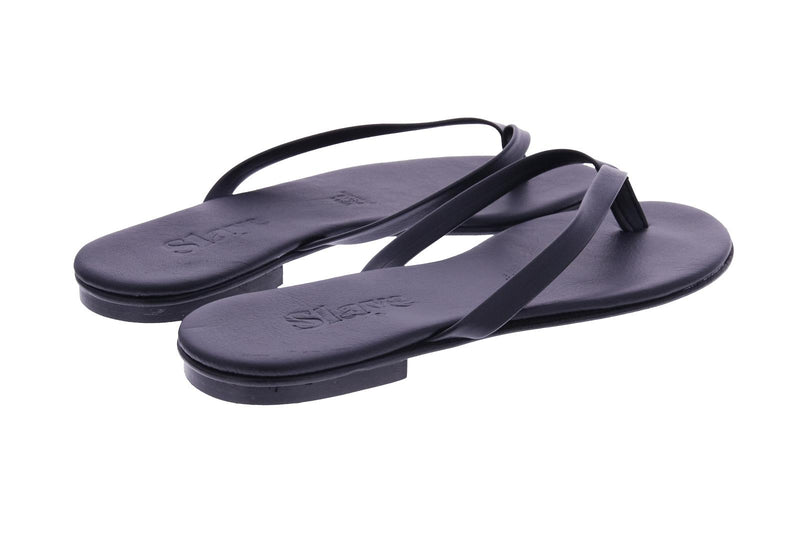 SLAYE Lie flip flops black