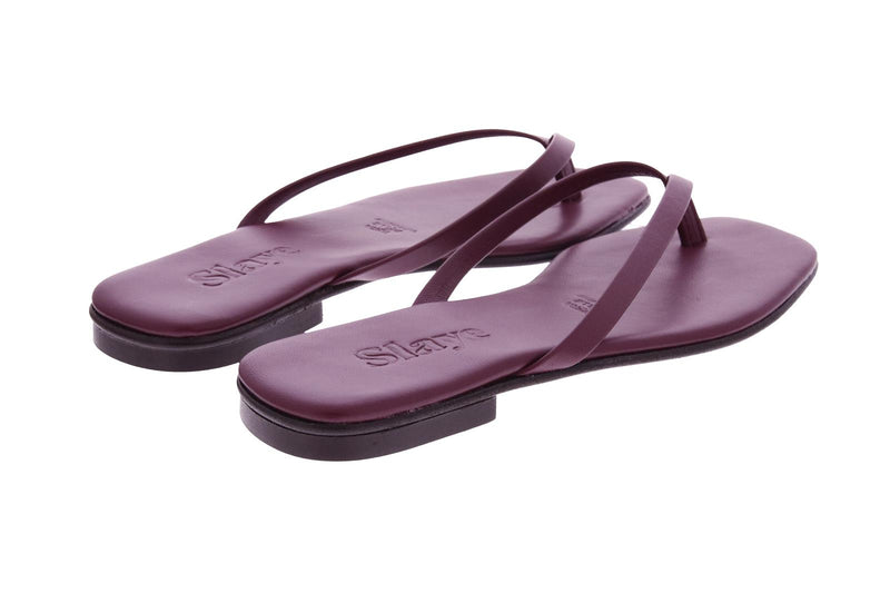 SLAYE Lie flip flops burgundy