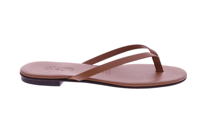 SLAYE Lie flip flops cognac