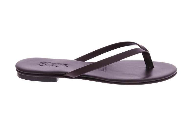SLAYE Lie flip flops dark brown